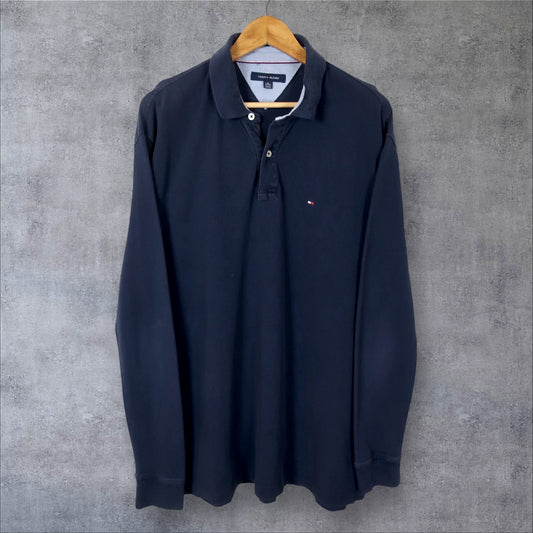 VINTAGE LONG-SLEEVE TOMMY HILFIGER POLO SHIRT - XL