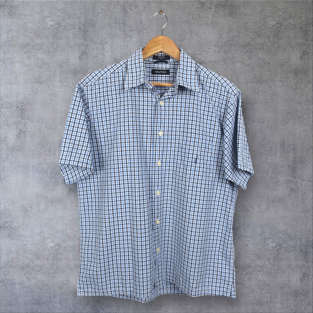VINTAGE NAUTICA BUTTON-UP SHIRT - S
