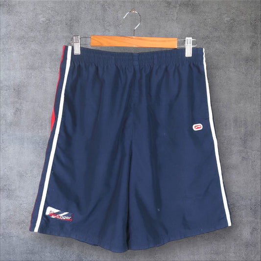 VINTAGE SLAZENGER TRACK SHORTS - L