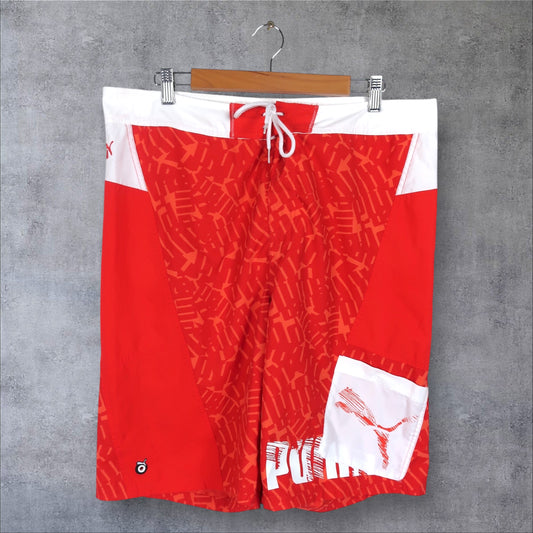 VINTAGE PUMA BOARD SHORTS - L