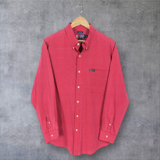 VINTAGE CHAPS LONG-SLEEVE BUTTON-UP SHIRT - L