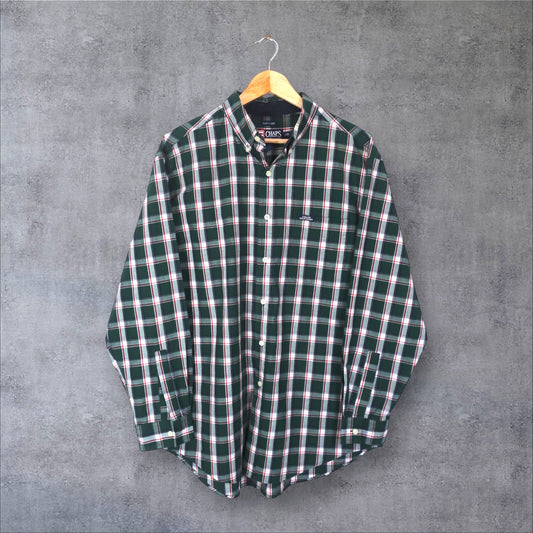 VINTAGE LONG-SLEEVE CHAPS RALPH LAUREN BUTTON-UP SHIRT - L