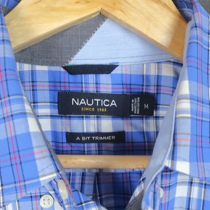 VINTAGE LONG-SLEEVE NAUTICA BUTTON-UP SHIRT - M