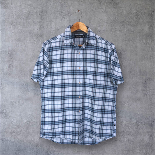 VINTAGE NAUTICA BUTTON-UP SHIRT - S