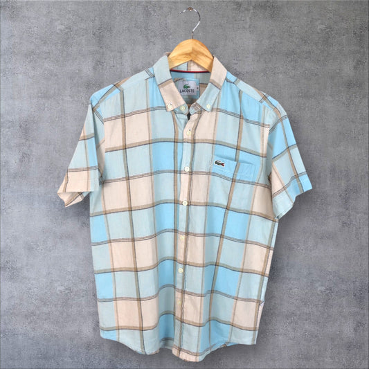 VINTAGE LACOSTE BUTTON-UP SHIRT - M