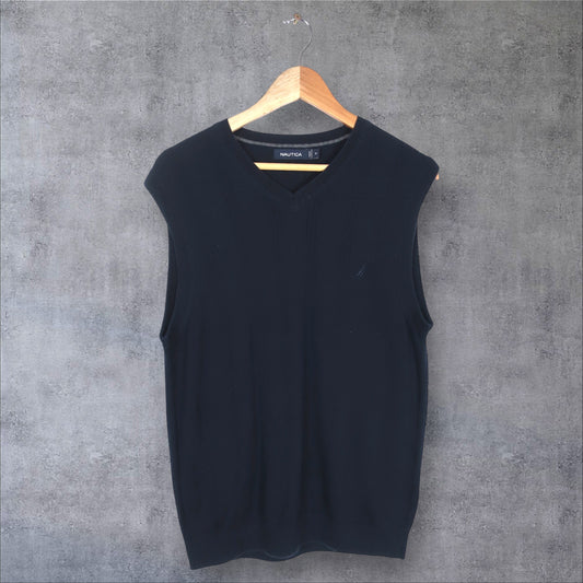 VINTAGE NAUTICA KNIT SWEATER VEST - M