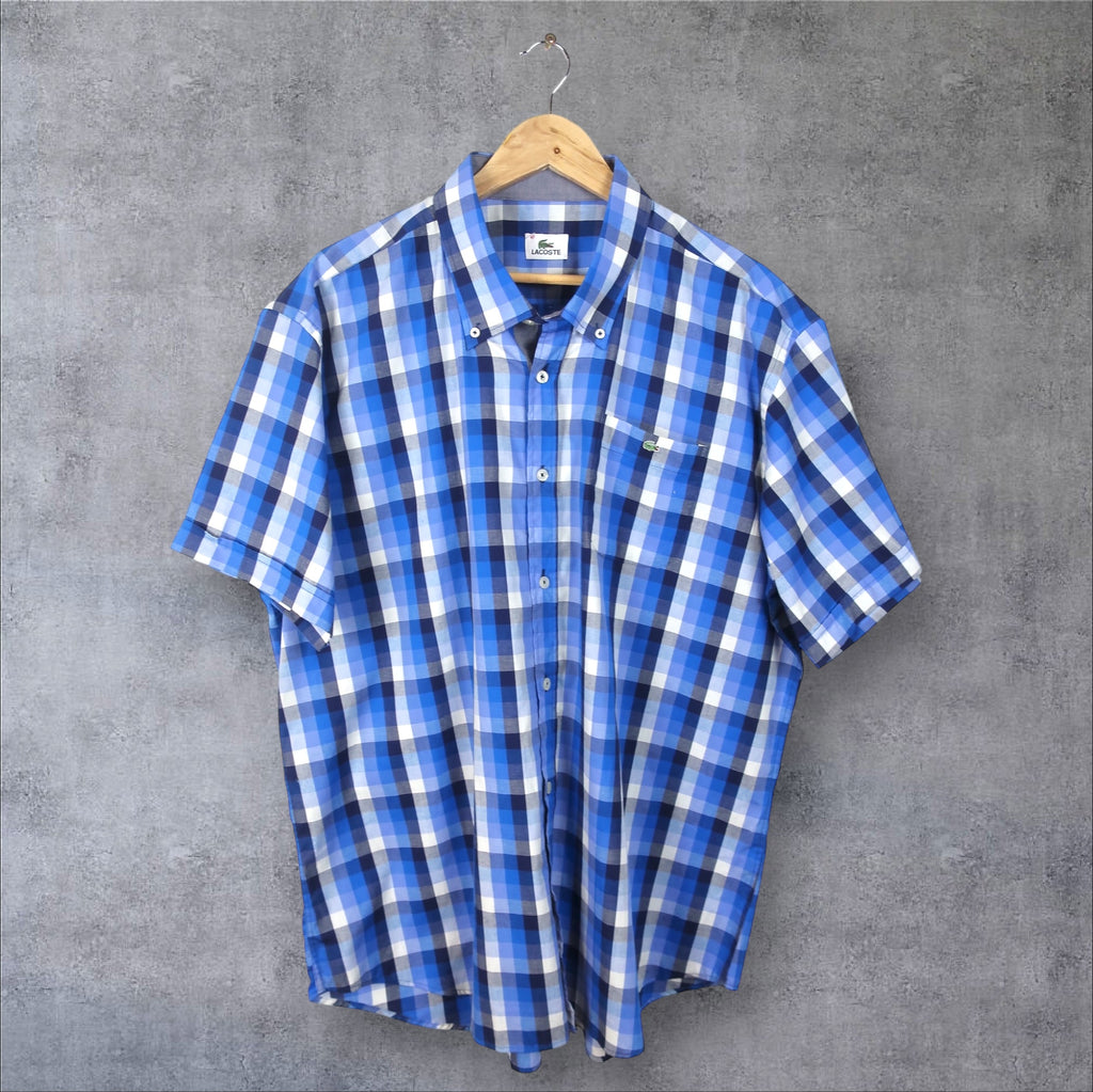 VINTAGE LACOSTE BUTTON-UP SHIRT - XL