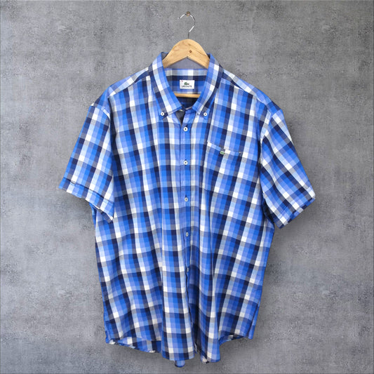 VINTAGE LACOSTE BUTTON-UP SHIRT - XL