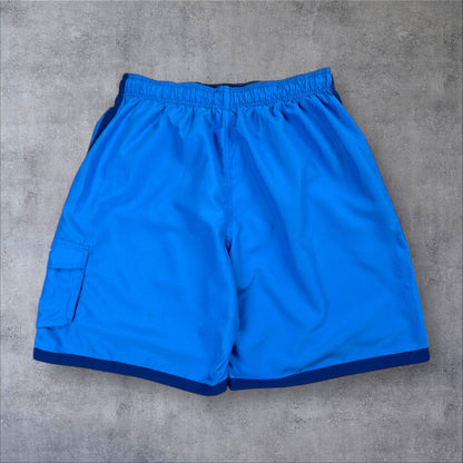 VINTAGE NIKE TRACK CARGO SHORTS - L