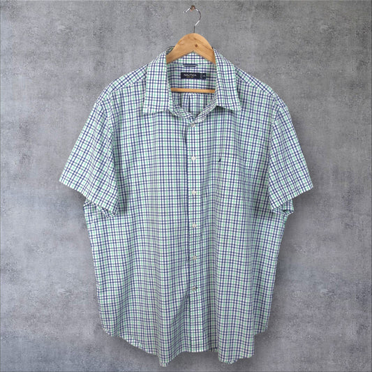VINTAGE NAUTICA BUTTON-UP SHIRT - XXL