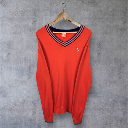 VINTAGE PUMA KNIT SWEATER - M