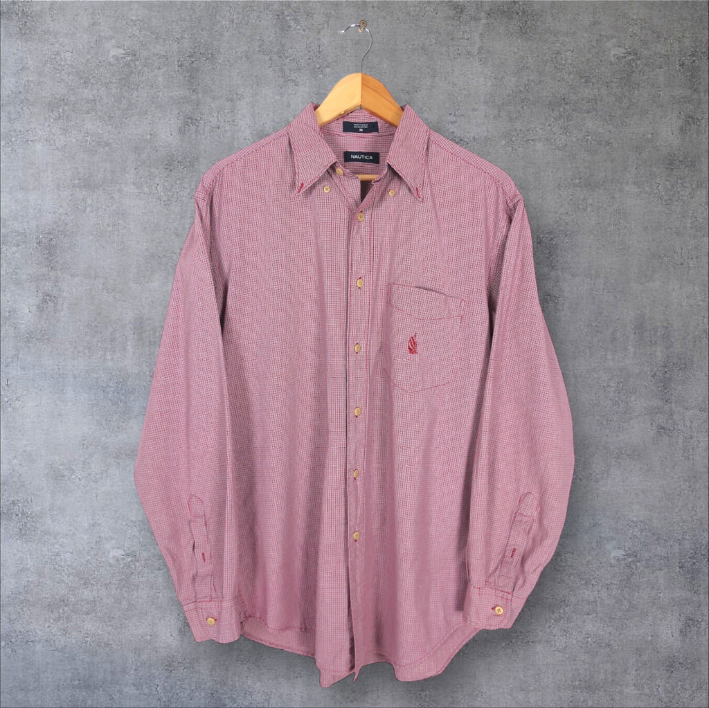 VINTAGE LONG-SLEEVE NAUTICA BUTTON-UP SHIRT - M/L