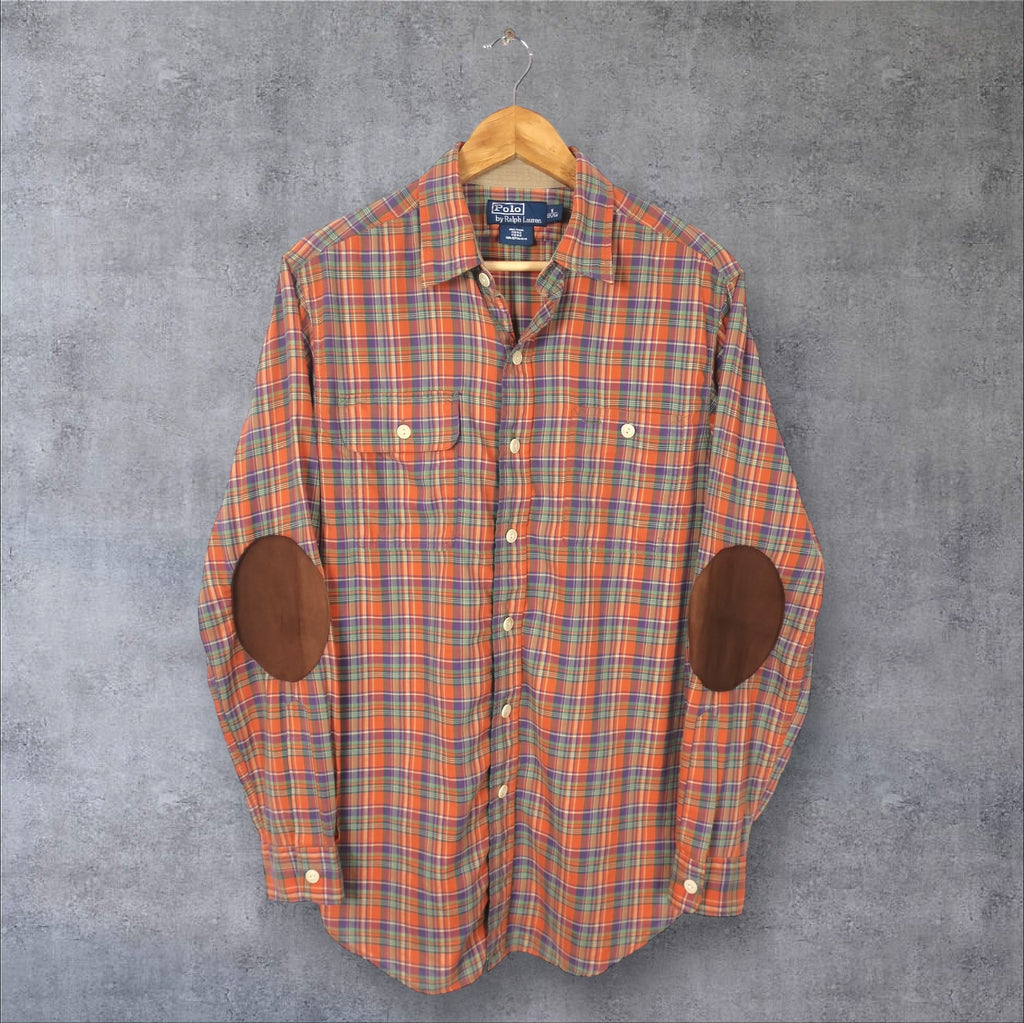 VINTAGE LONG-SLEEVE POLO RALPH LAUREN BUTTON-UP SHIRT - M/L