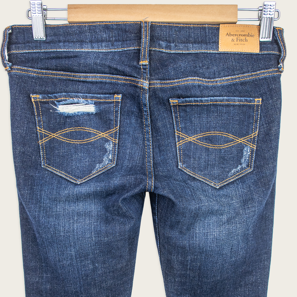 Abercrombie & Fitch Skinny Jeans - Distressed Dark Wash - Size 4