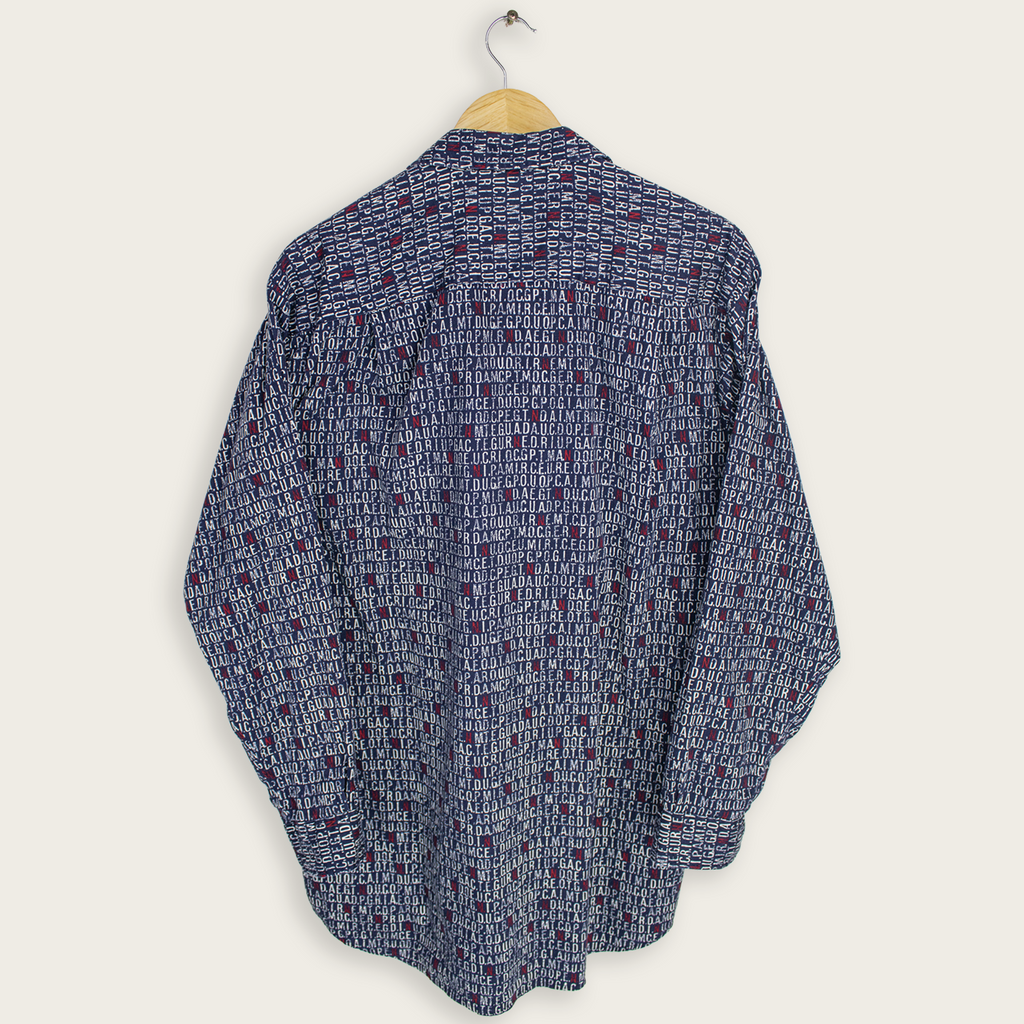 VINTAGE LONG-SLEEVE NAUTICA BUTTON-UP SHIRT - L
