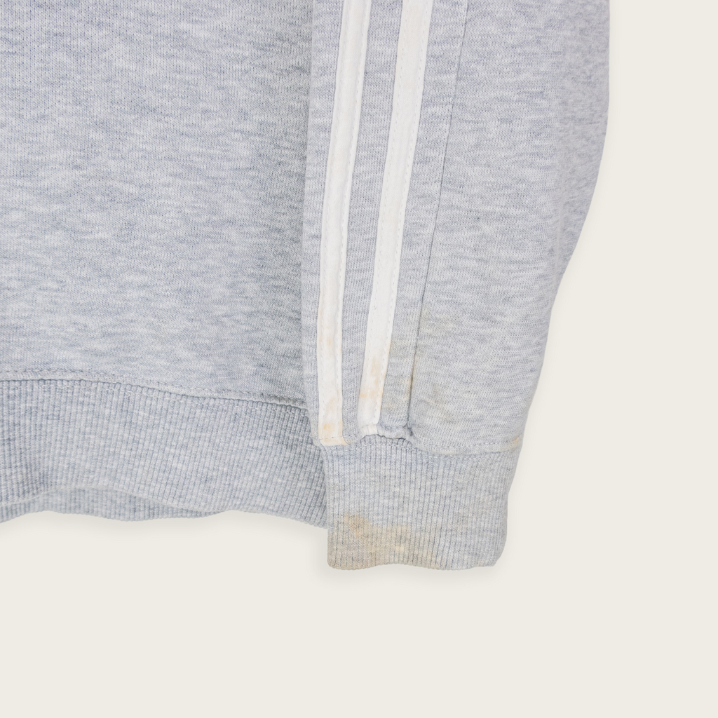 Y2K Adidas Hooded Jacket - Grey Pink Detail - Size M