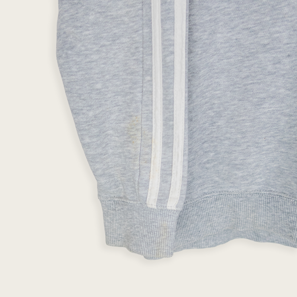Y2K Adidas Hooded Jacket - Grey Pink Detail - Size M