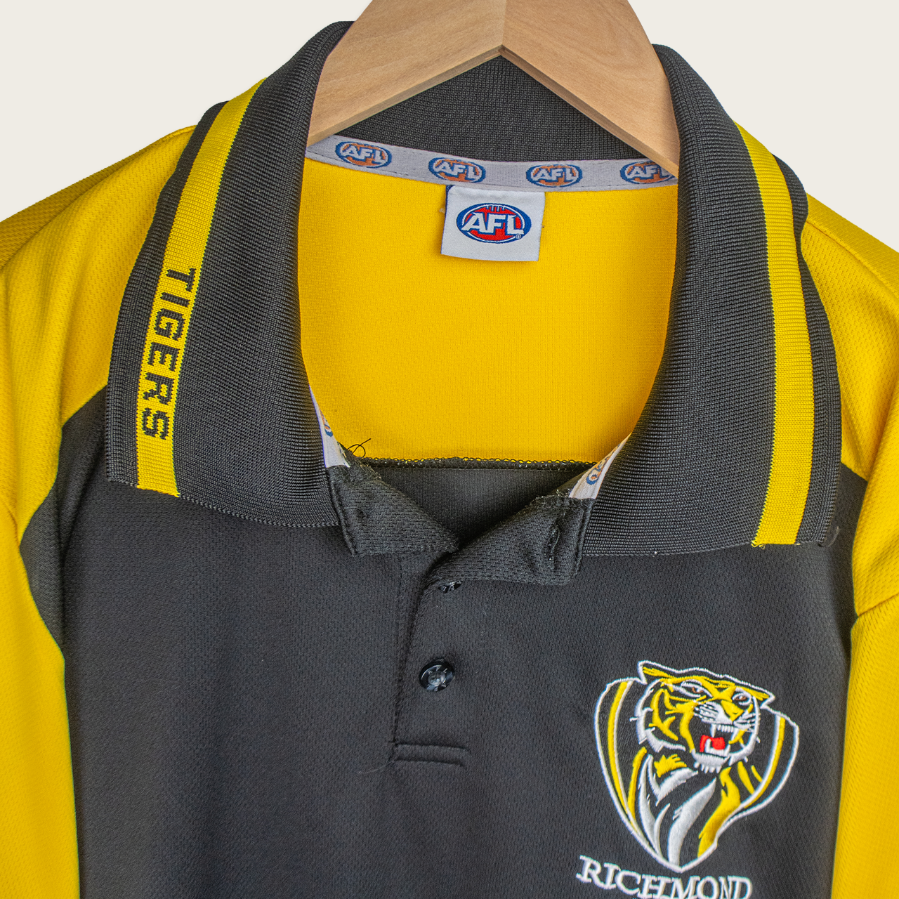 00s Richmond Tigers AFL Polo Shirt - L/XL
