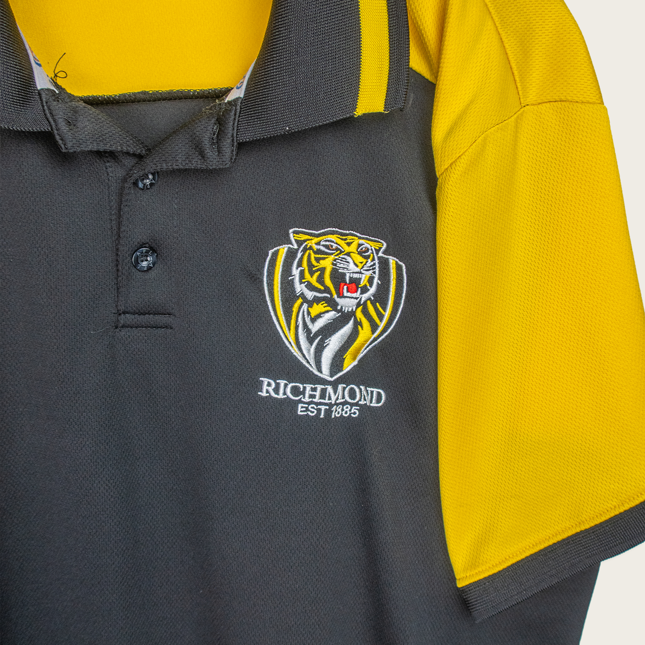 00s Richmond Tigers AFL Polo Shirt - L/XL