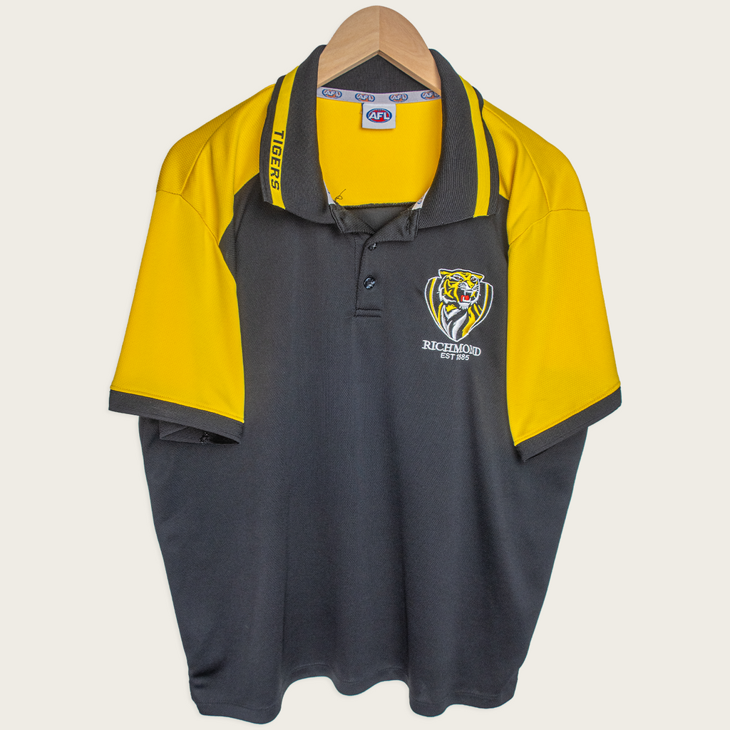 00s Richmond Tigers AFL Polo Shirt - L/XL