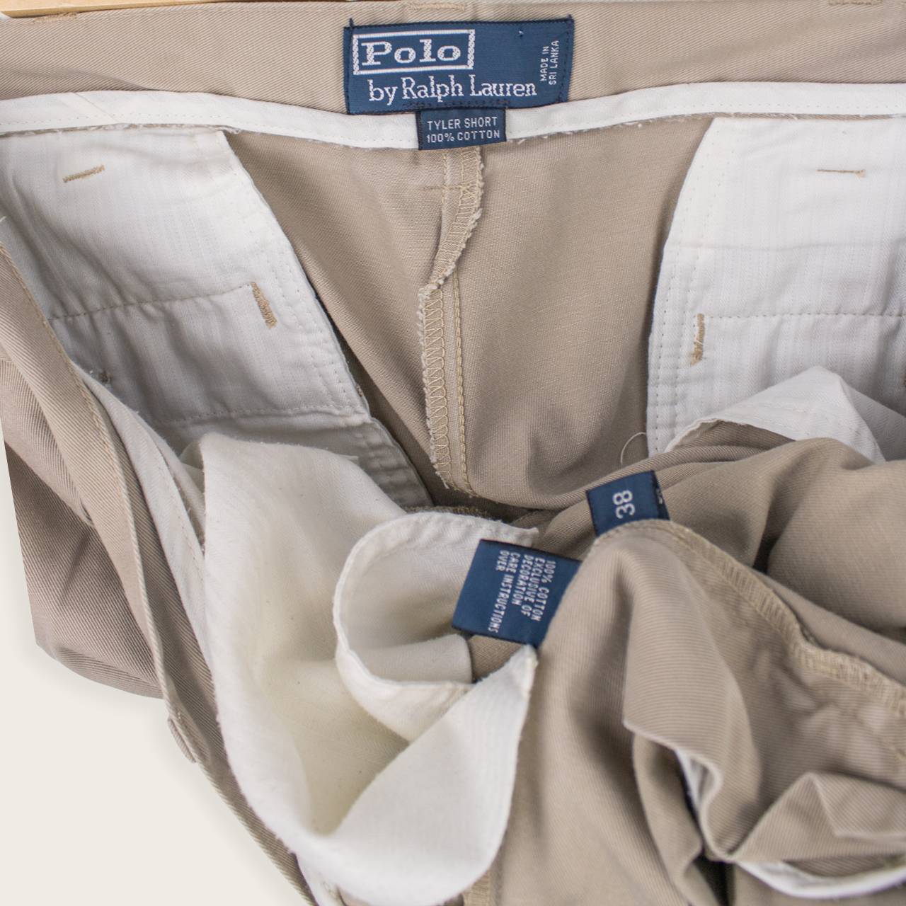 VINTAGE RALPH LAUREN PLEATED SHORTS - 38"