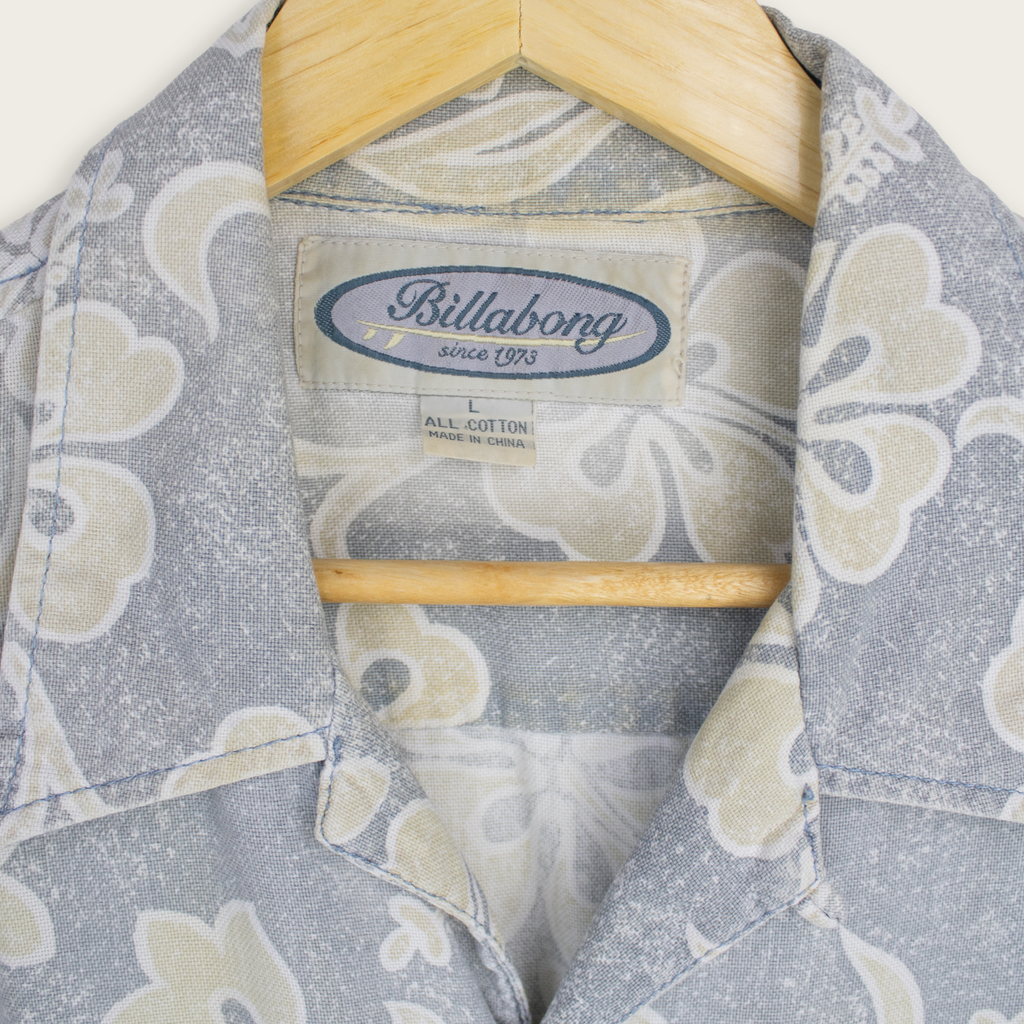 VINTAGE BILLABONG BUTTON-UP SHIRT - L