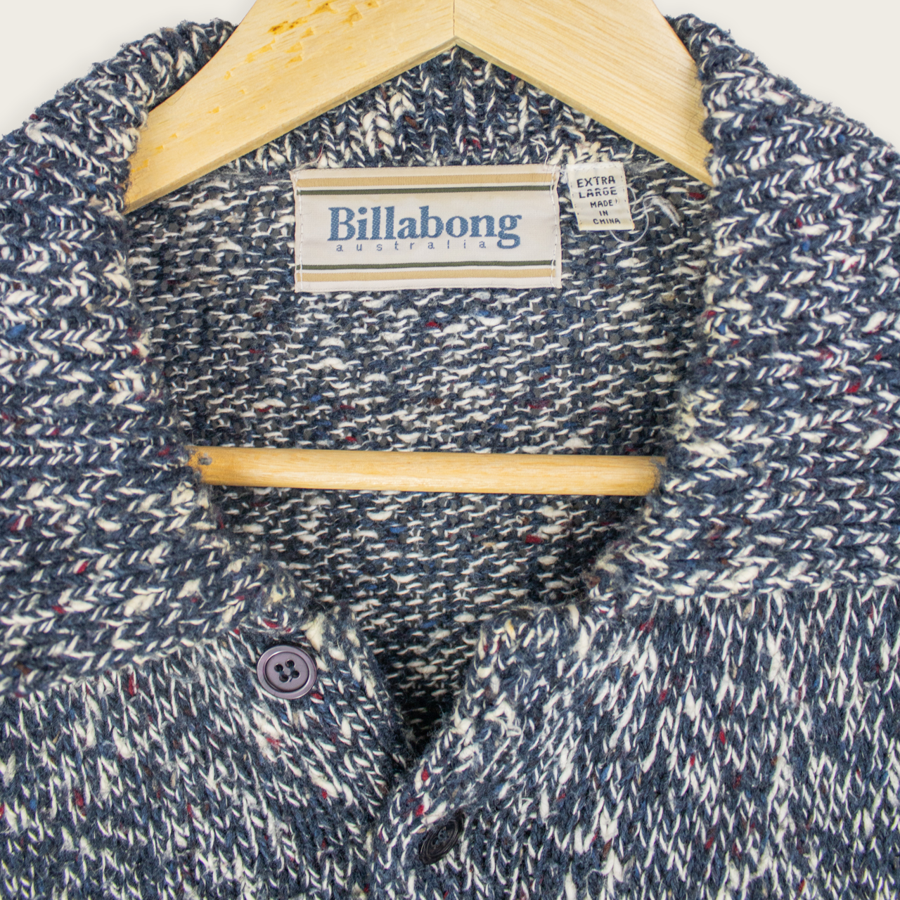 00's Billabong Knitted Collared Sweatshirt - XL
