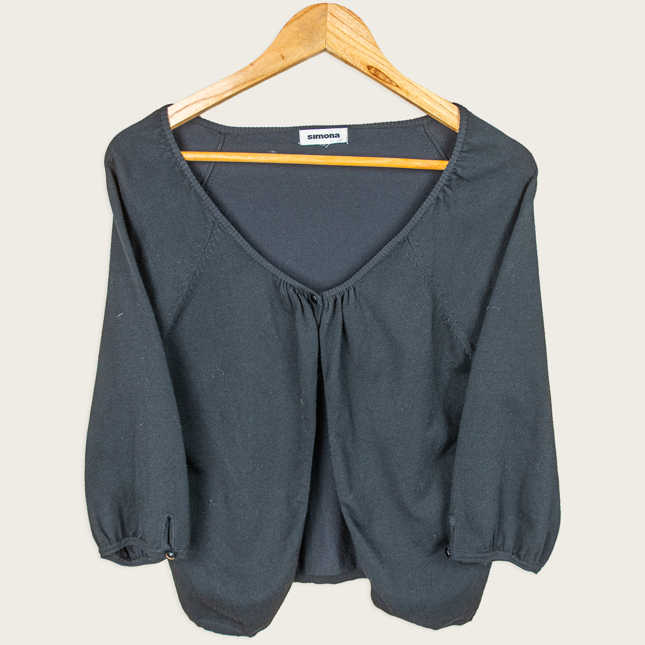 Y2K Simona Knit Cardigan - Black - Size S