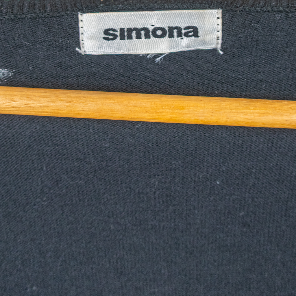 Y2K Simona Knit Cardigan - Black - Size S
