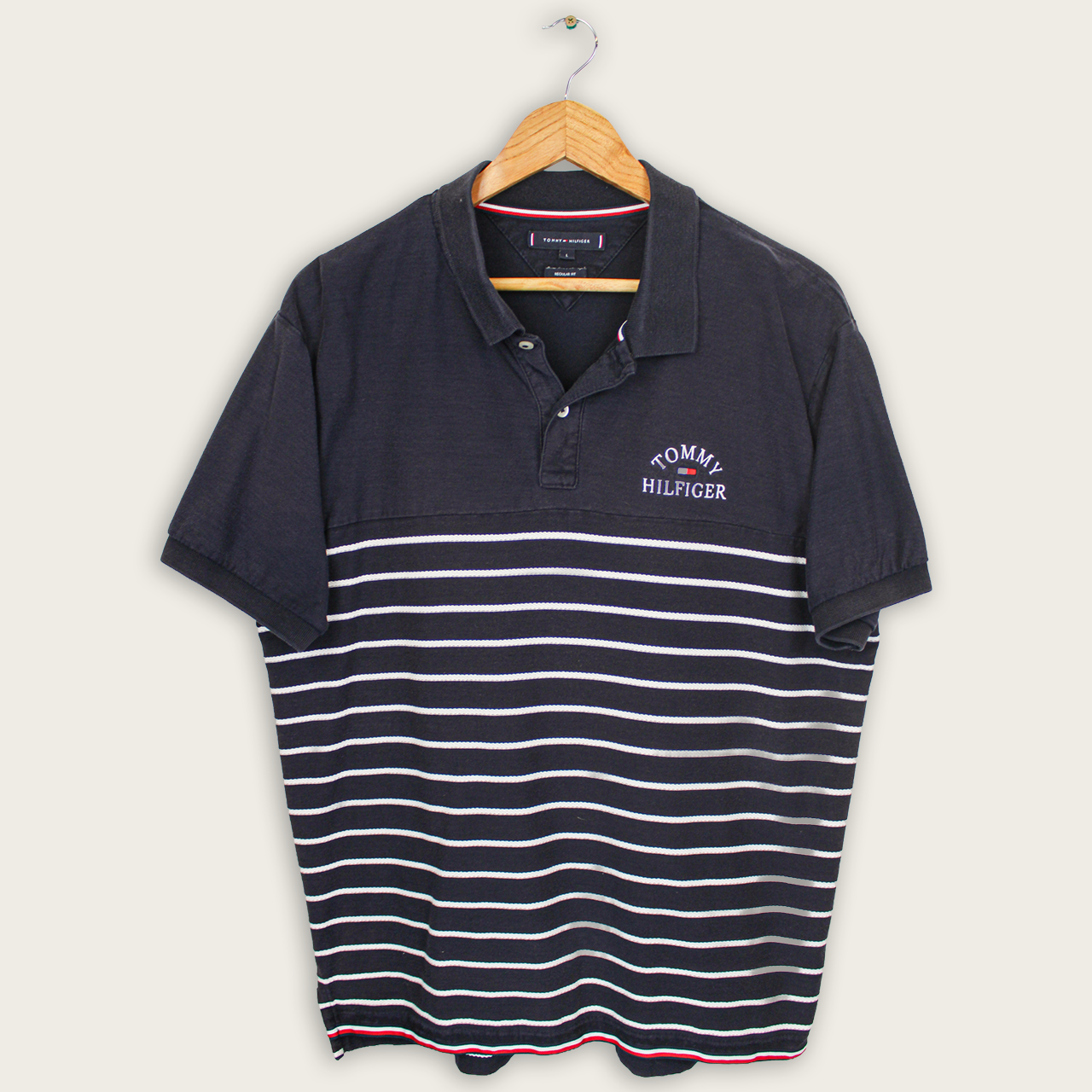 VINTAGE TOMMY HILFIGER POLO SHIRT - L