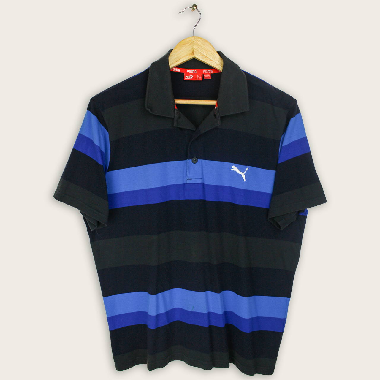 VINTAGE PUMA POLO SHIRT - L