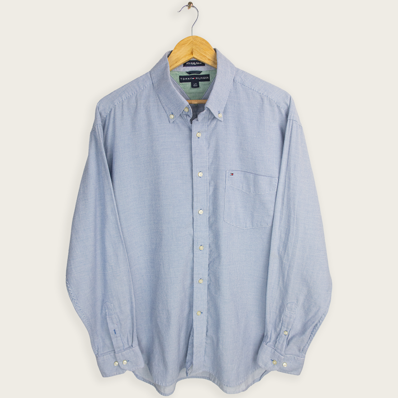 00's TOMMY HILFIGER BUTTON-UP SHIRT - L