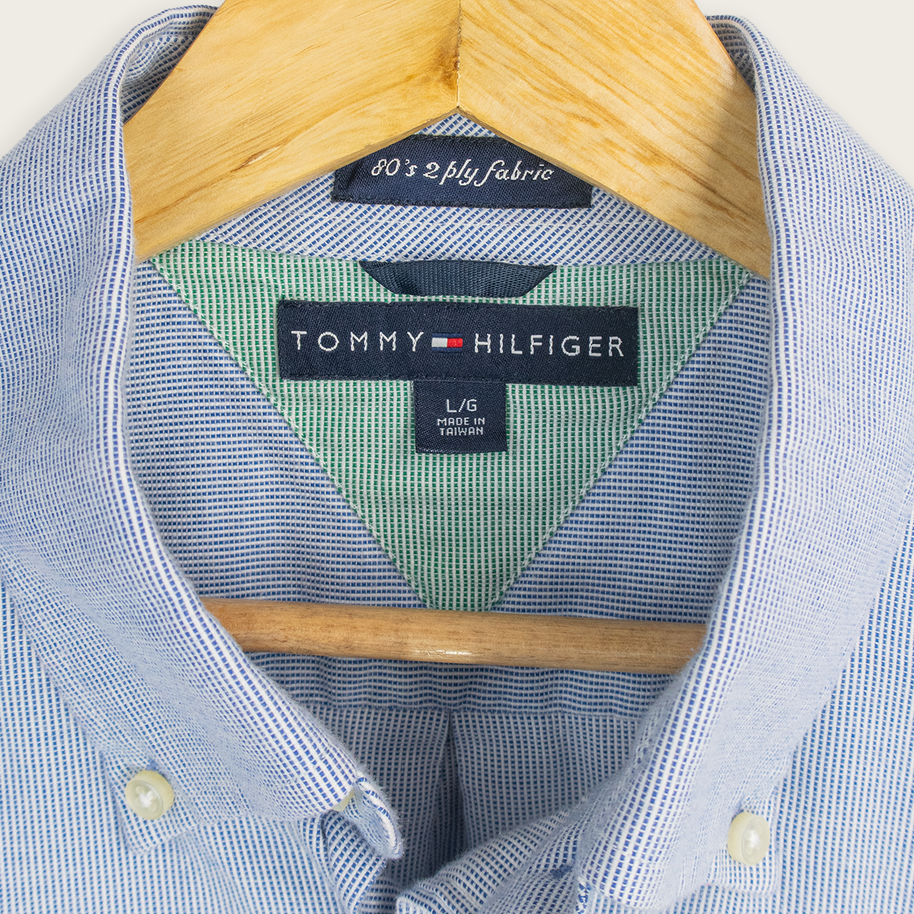 00's TOMMY HILFIGER BUTTON-UP SHIRT - L