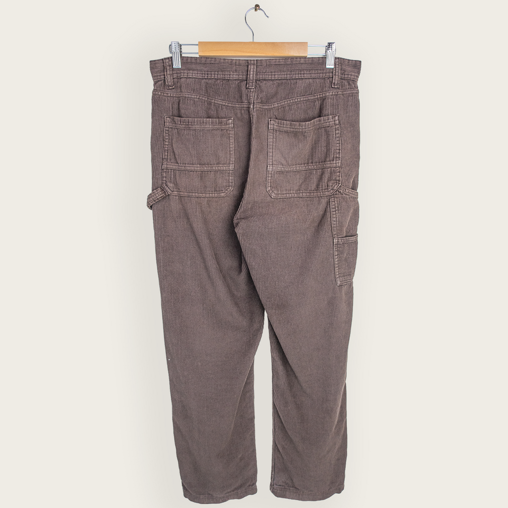 Brown COTTON ON Casual Streetwear/Indie/Skater Corduroy Carpenter Pants - 32"