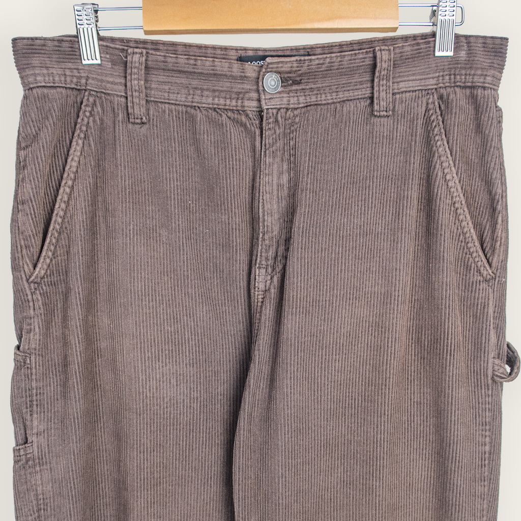 Brown COTTON ON Casual Streetwear/Indie/Skater Corduroy Carpenter Pants - 32"