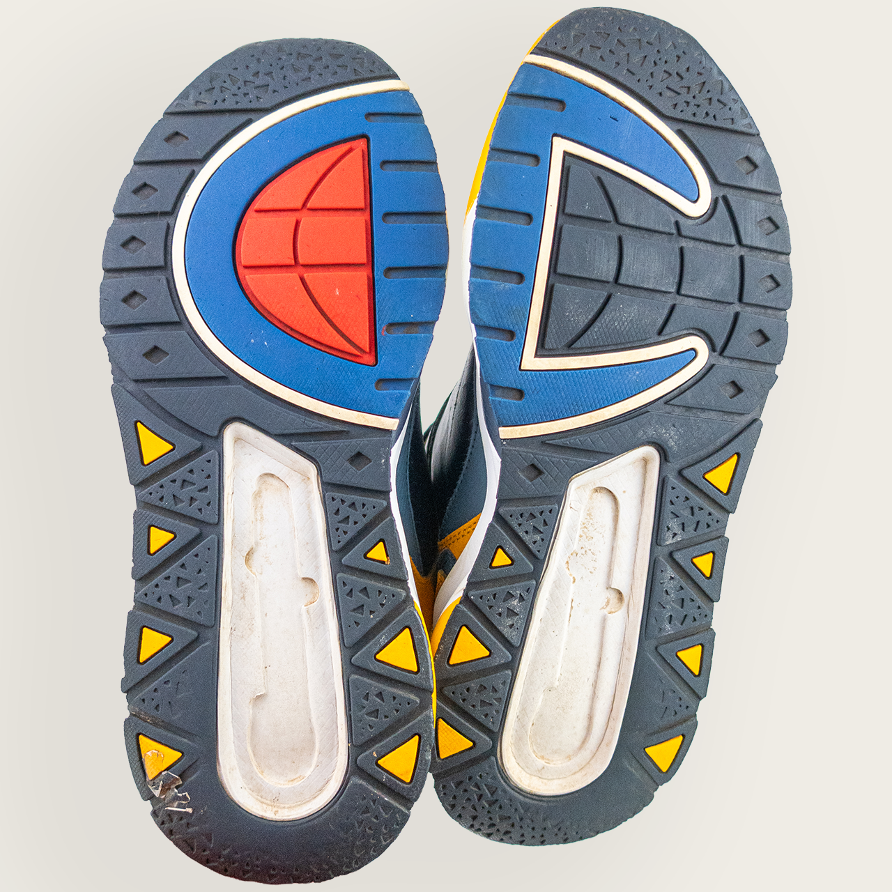 Men's Navy/Yellow CHAMPION Chunky Retro-Style Sneakers - US 8.5