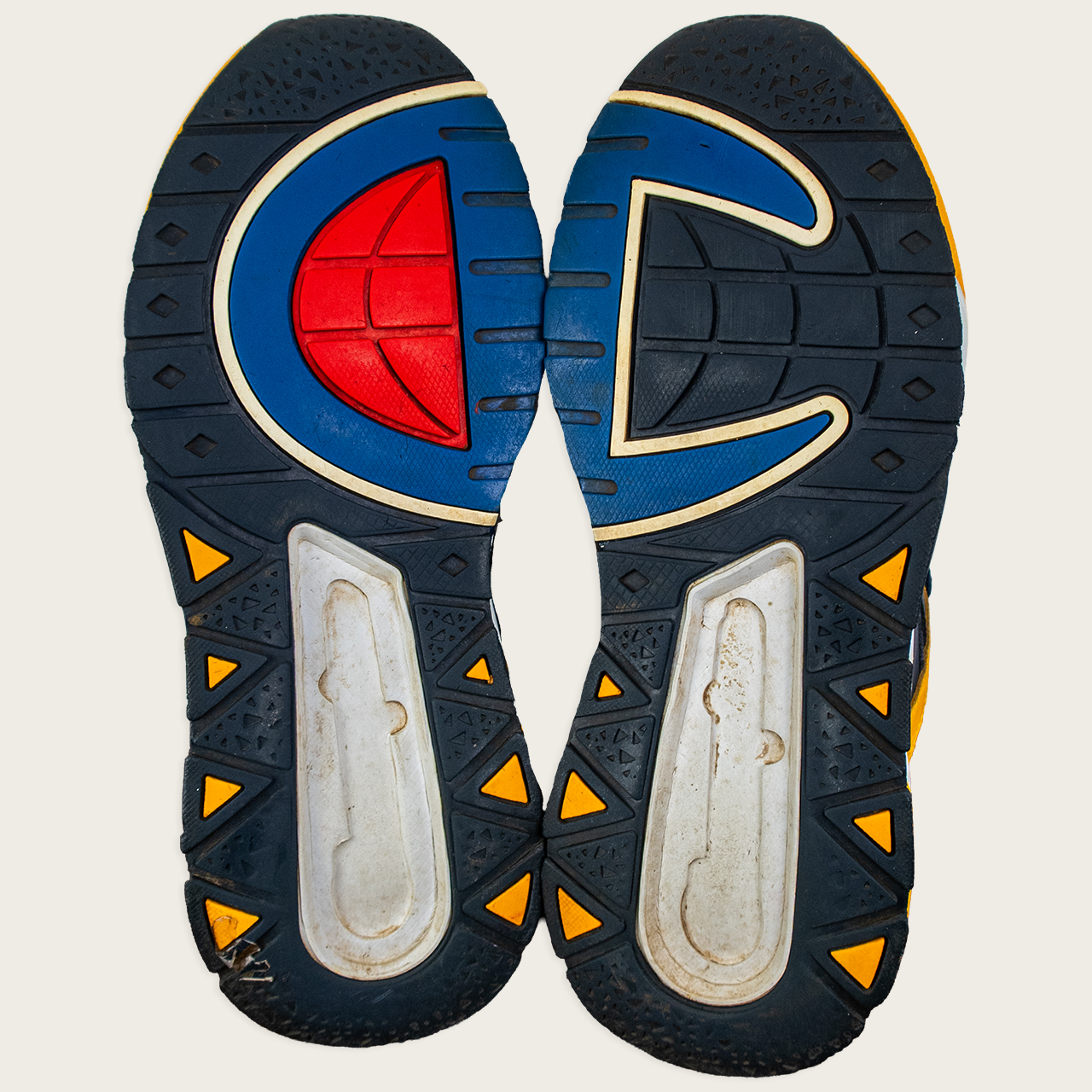 Men's Navy/Yellow CHAMPION Chunky Retro-Style Sneakers - US 8.5