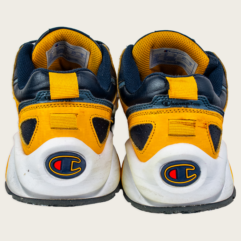 Men's Navy/Yellow CHAMPION Chunky Retro-Style Sneakers - US 8.5