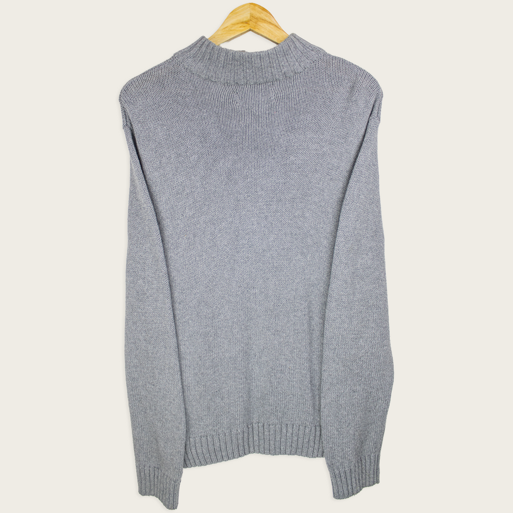 00's Chaps Knitted 1/4-Zip Sweatshirt - L