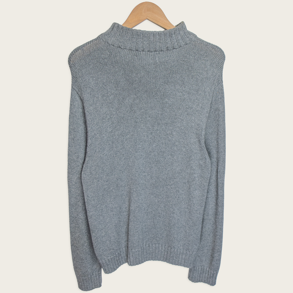 00s Chaps Knitted 1/4-Zip Sweatshirt - L