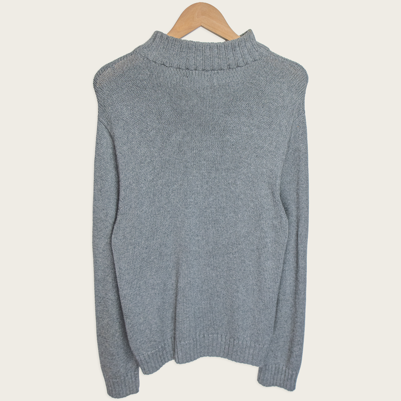 00s Chaps Knitted 1/4-Zip Sweatshirt - L