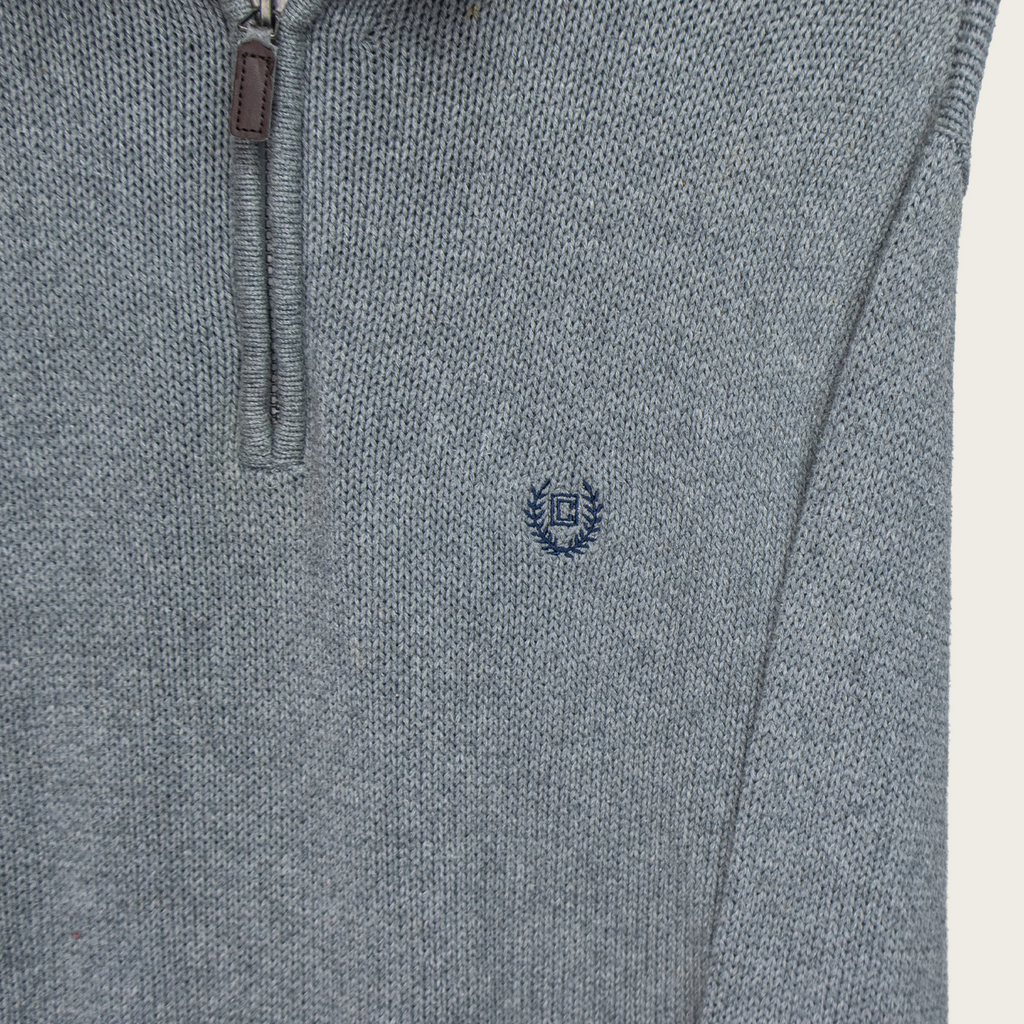00s Chaps Knitted 1/4-Zip Sweatshirt - L