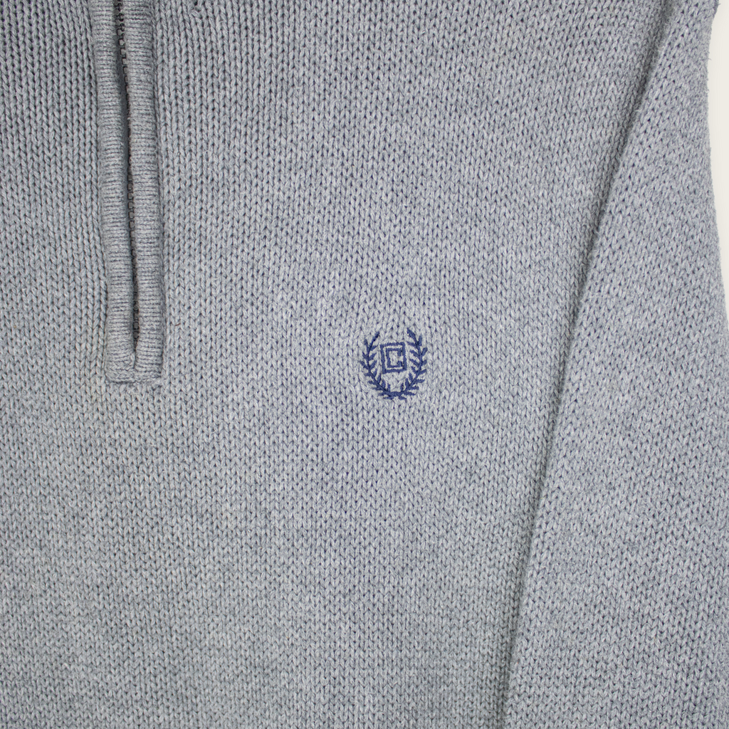 00's Chaps Knitted 1/4-Zip Sweatshirt - L