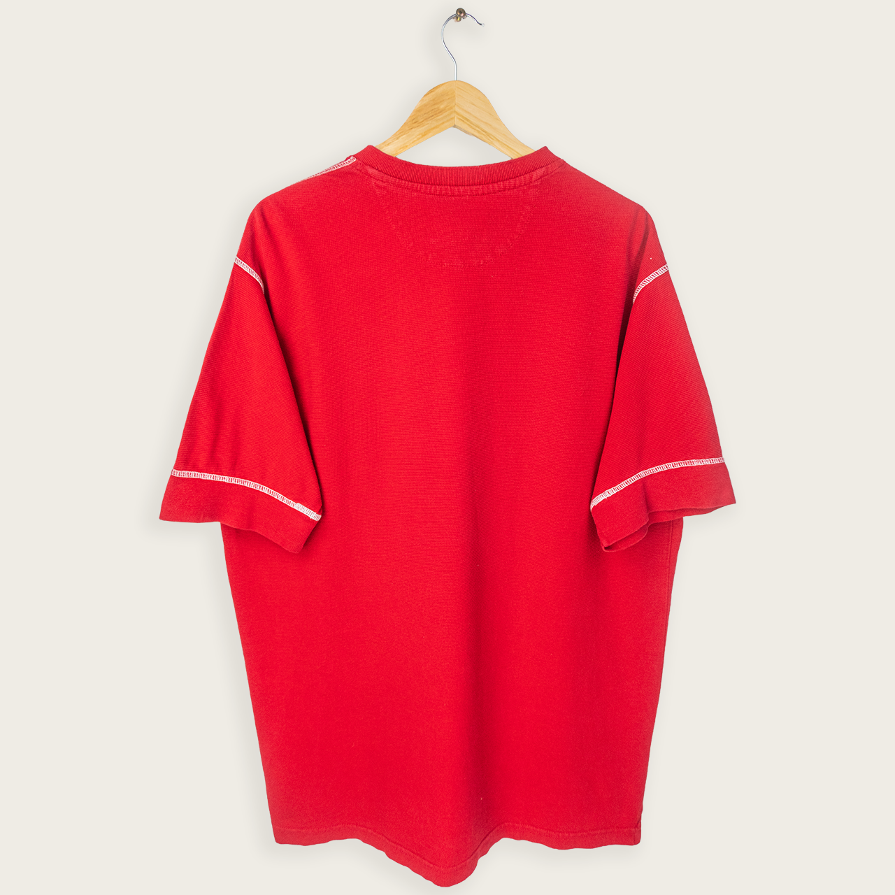 90's CHAPS RALPH LAUREN WAFFLE HENLEY SHIRT - L