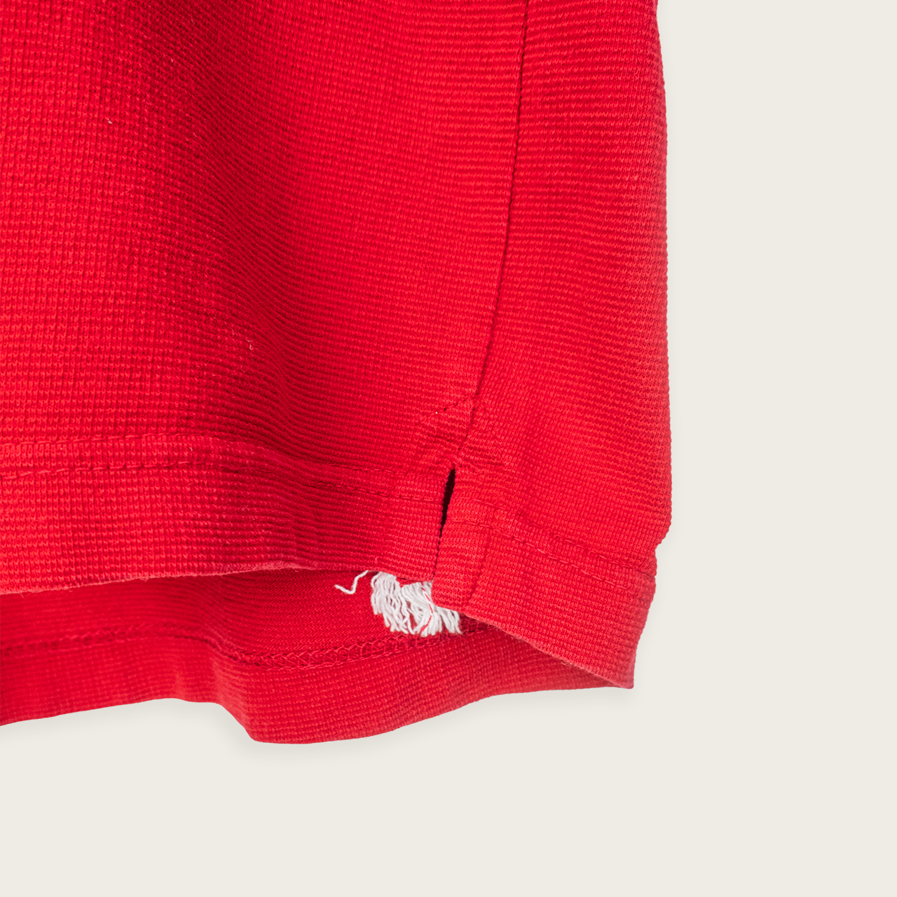 90's CHAPS RALPH LAUREN WAFFLE HENLEY SHIRT - L