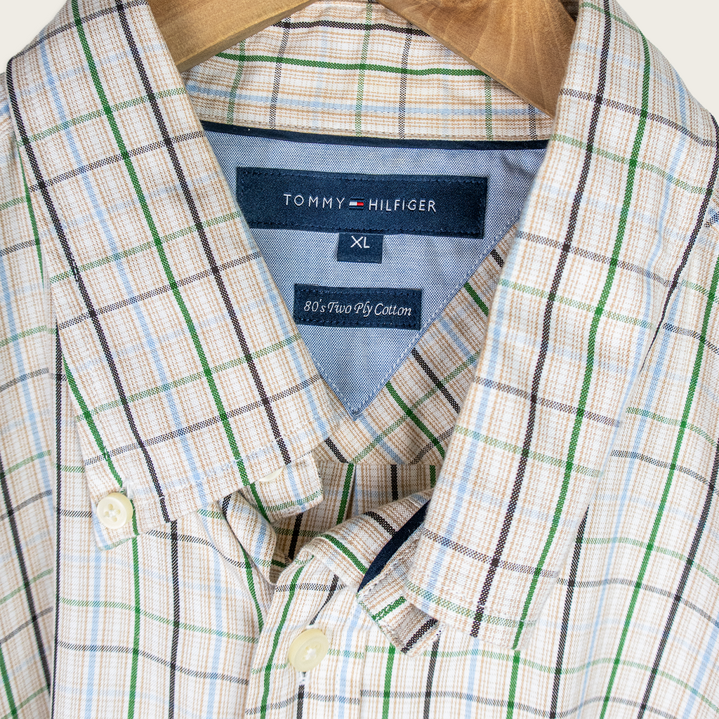 00's Tommy Hilfiger Long-Sleeve Button-Up Shirt - XL