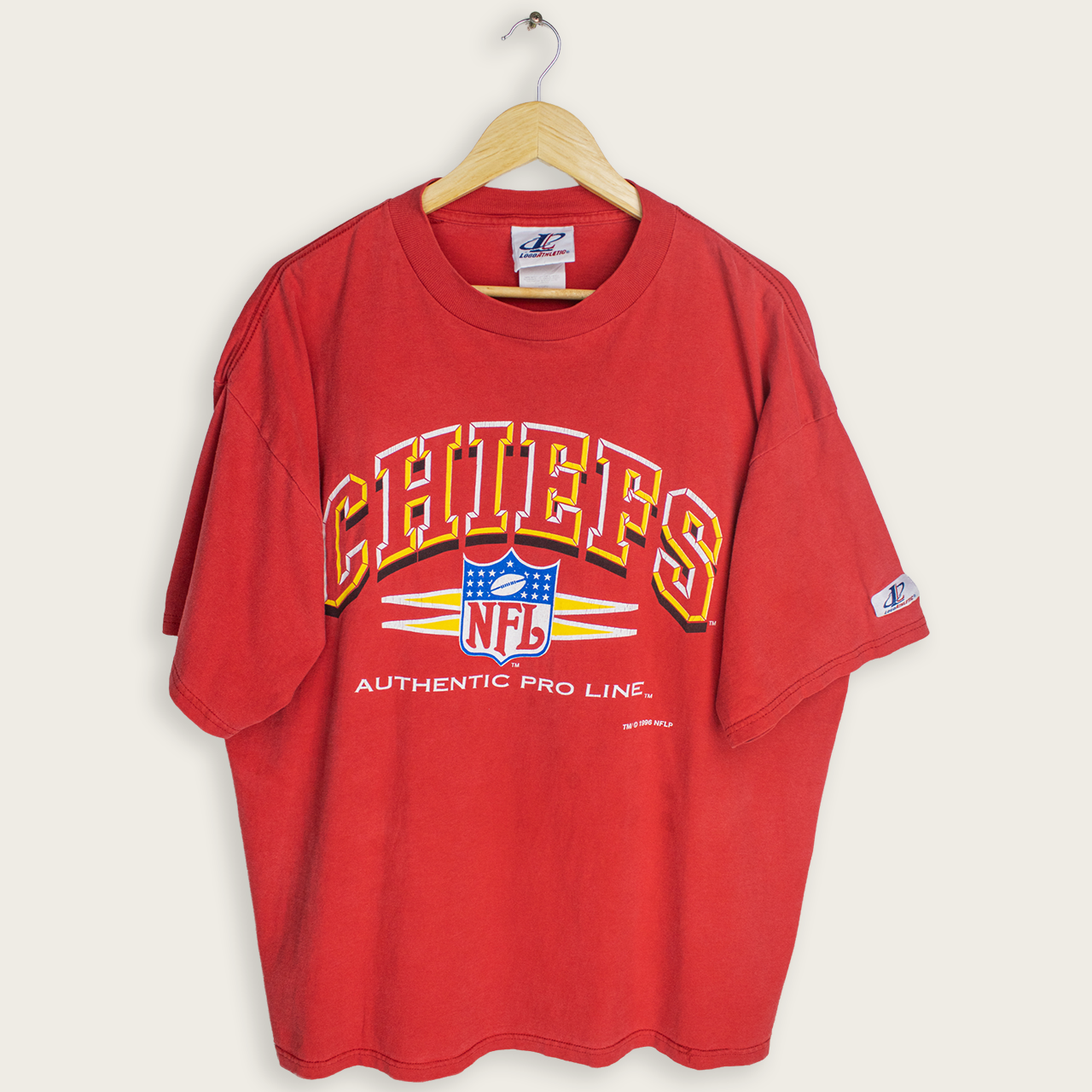 VINTAGE CHIEFS LOGO ATHLETIC T-SHIRT - XL
