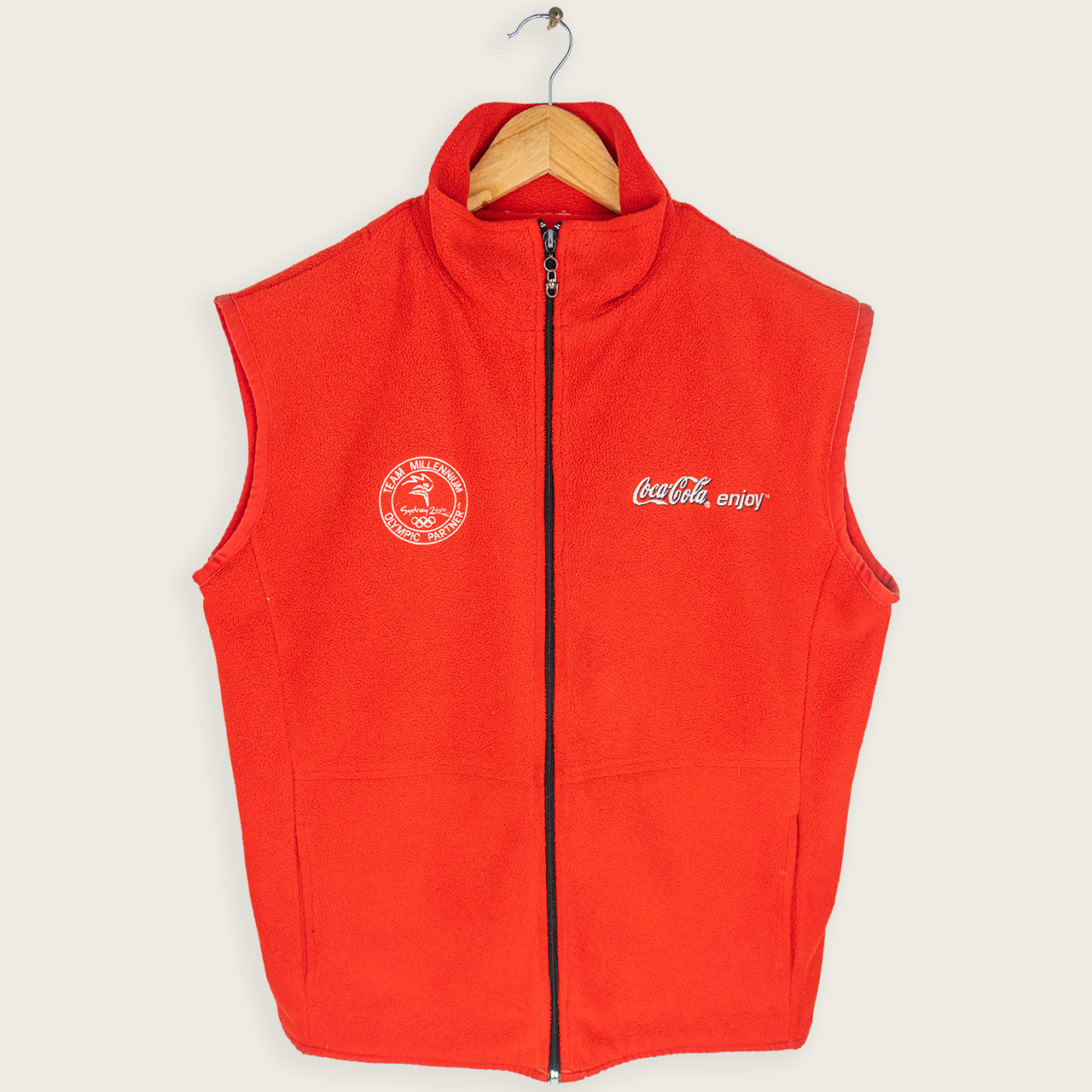 SYDNEY 2000 COCA-COLA FLEECE VEST - M