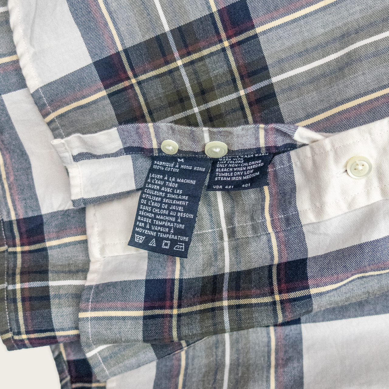 90's Nautica Flannel Button-Up Shirt - M/L
