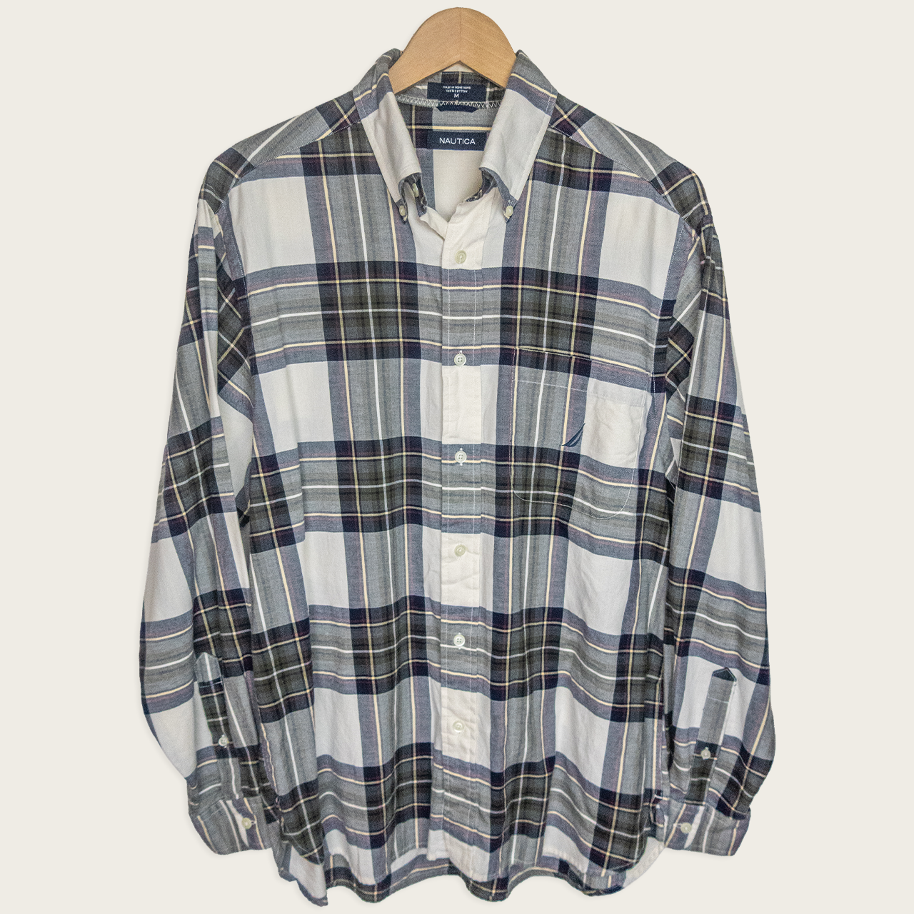 90's Nautica Flannel Button-Up Shirt - M/L
